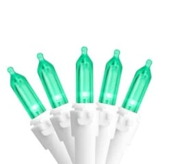 Northlight 100ct. LED Mini Christmas Lights With White Wire Green