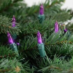 Northlight 50ct. LED Mini Christmas String Lights With Green Wire Purple -Christmas Designers Store D254052S 13