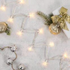 Northlight 100ct. LED Mini Christmas Lights With White Wire Warm White -Christmas Designers Store D254062S 13