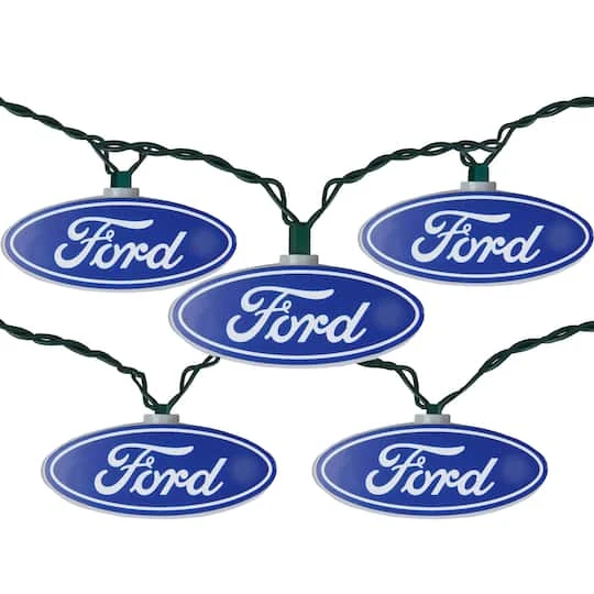 Northlight 10ct. Blue & White Ford Logo Novelty String Lights 3 Northlight 10ct. Blue & White Ford Logo Novelty String Lights