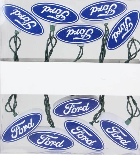 Northlight 10ct. Blue & White Ford Logo Novelty String Lights 5 Northlight 10ct. Blue & White Ford Logo Novelty String Lights - Image 3