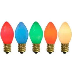 Northlight Multicolor Opaque C7 Incandescent Replacement Bulbs, 25ct. 12 Northlight Multicolor Opaque C7 Incandescent Replacement Bulbs, 25ct. -Christmas Designers Store D254072S 13