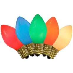 Northlight Multicolor Opaque C7 Incandescent Replacement Bulbs, 25ct. 13 Northlight Multicolor Opaque C7 Incandescent Replacement Bulbs, 25ct. -Christmas Designers Store D254072S 14