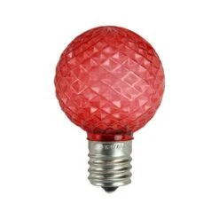 Northlight Red Faceted LED G40 Replacement Bulbs, 25ct.