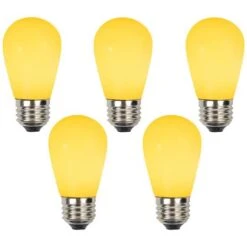 Northlight Opaque LED S14 Replacement Bulbs, 25ct. Yellow -Christmas Designers Store D254076S 14