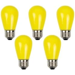 Northlight Opaque LED S14 Replacement Bulbs, 25ct. Yellow -Christmas Designers Store D254076S 15