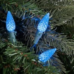 Northlight 70ct. LED Faceted C6 Christmas String Lights Blue 16 Northlight 70ct. LED Faceted C6 Christmas String Lights Blue -Christmas Designers Store D254077S 12