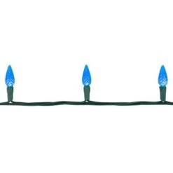 Northlight 70ct. LED Faceted C6 Christmas String Lights Blue 19 Northlight 70ct. LED Faceted C6 Christmas String Lights Blue -Christmas Designers Store D254077S 15