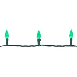 Northlight 70ct. LED Faceted C6 Christmas String Lights Green 22 Northlight 70ct. LED Faceted C6 Christmas String Lights Green -Christmas Designers Store D254079S 5