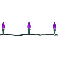 Northlight 70ct. LED Faceted C6 Christmas String Lights Purple -Christmas Designers Store D254082S 15