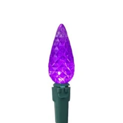 Northlight 70ct. LED Faceted C6 Christmas String Lights Purple -Christmas Designers Store D254082S 4