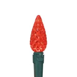 Northlight 70ct. LED Faceted C6 Christmas String Lights Red -Christmas Designers Store D254083S 5