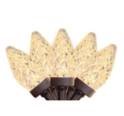 Northlight 100ct. Warm White Faceted LED C7 String Lights -Christmas Designers Store D254088S 11