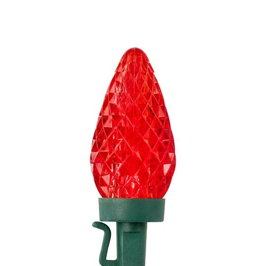 Northlight 100ct. Faceted LED C9 Christmas String Lights Red/Pure White 11 Northlight 100ct. Faceted LED C9 Christmas String Lights Red/Pure White - Image 9