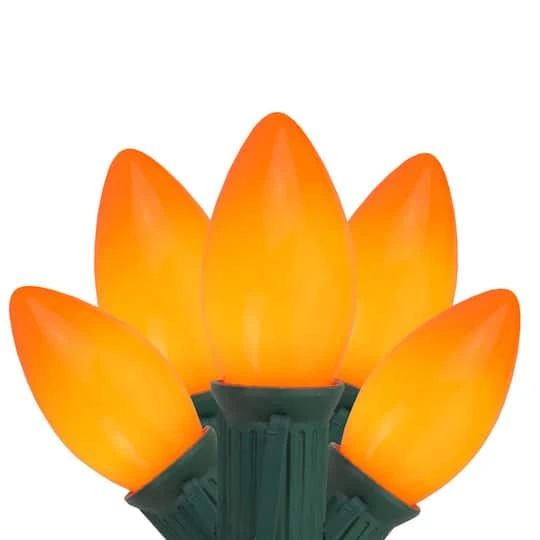 Northlight 25ct. Opaque C9 Christmas String Lights Orange 5 Northlight 25ct. Opaque C9 Christmas String Lights Orange - Image 3