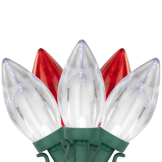 Northlight 25ct. C9 Christmas String Lights With Green Wire Red/Pure White 10 Northlight 25ct. C9 Christmas String Lights With Green Wire Red/Pure White - Image 9