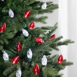 Northlight 25ct. C9 Christmas String Lights With Green Wire Red/Pure White 25 Northlight 25ct. C9 Christmas String Lights With Green Wire Red/Pure White -Christmas Designers Store D254102S 13