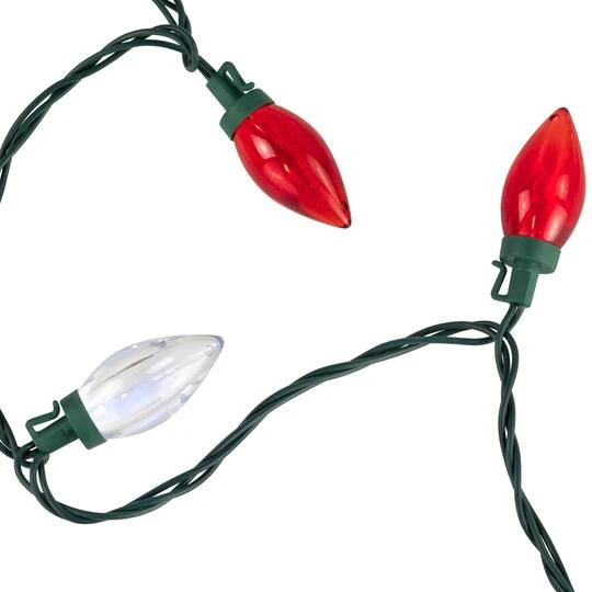 Northlight 25ct. C9 Christmas String Lights With Green Wire Red/Pure White 15 Northlight 25ct. C9 Christmas String Lights With Green Wire Red/Pure White - Image 14