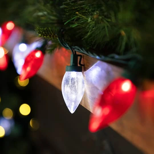 Northlight 25ct. C9 Christmas String Lights With Green Wire Red/Pure White 5 Northlight 25ct. C9 Christmas String Lights With Green Wire Red/Pure White - Image 4