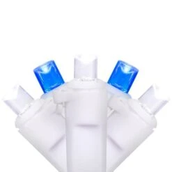 Northlight 50ct. LED Wide Angle Christmas String Lights With White Wire Blue/White -Christmas Designers Store D254109S 11