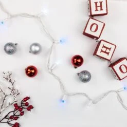 Northlight 50ct. LED Wide Angle Christmas String Lights With White Wire Blue/White -Christmas Designers Store D254109S 13