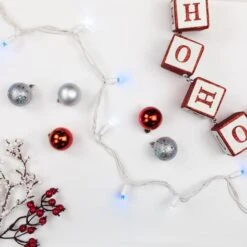 Northlight 50ct. LED Wide Angle Christmas String Lights With White Wire Blue/White -Christmas Designers Store D254109S 3