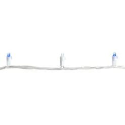 Northlight 50ct. LED Wide Angle Christmas String Lights With White Wire Blue/White -Christmas Designers Store D254109S 6