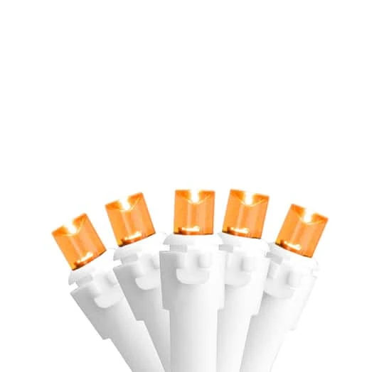 Northlight 50ct. LED Wide Angle Christmas String Lights With White Wire Orange 8 Northlight 50ct. LED Wide Angle Christmas String Lights With White Wire Orange - Image 6