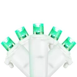 Northlight 50ct. LED Wide Angle Christmas String Lights With White Wire Green -Christmas Designers Store D254113S 11