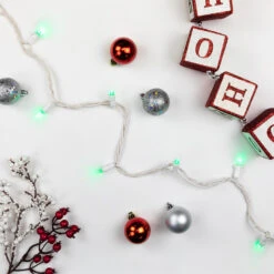 Northlight 50ct. LED Wide Angle Christmas String Lights With White Wire Green -Christmas Designers Store D254113S 13