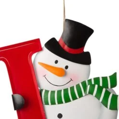 Glitzhome® 48" JOY Snowman Yard Stake, Horizontal Or Vertical 15 Glitzhome® 48" JOY Snowman Yard Stake, Horizontal Or Vertical -Christmas Designers Store D254126S 4