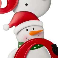 Glitzhome® 48" JOY Snowman Yard Stake, Horizontal Or Vertical 16 Glitzhome® 48" JOY Snowman Yard Stake, Horizontal Or Vertical -Christmas Designers Store D254126S 5