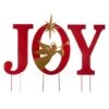 Glitzhome® 36" JOY Angel Yard Stake, Wall Or Standing Décor 2 Glitzhome® 36" JOY Angel Yard Stake, Wall Or Standing Décor -Christmas Designers Store D254133S 1
