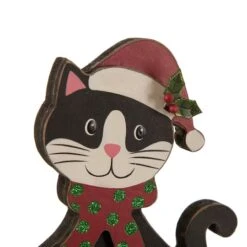 Glitzhome® 8" Wooden Metal Cat And Dog Stocking Holder Set -Christmas Designers Store D254137S 3