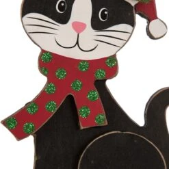 Glitzhome® 8" Wooden Metal Cat And Dog Stocking Holder Set -Christmas Designers Store D254137S 4
