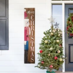 Glitzhome® 5ft. Wooden Nutcracker Porch Sign -Christmas Designers Store D254148S 2