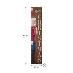 Glitzhome® 5ft. Wooden Nutcracker Porch Sign -Christmas Designers Store D254148S 8