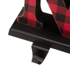 Glitzhome® Red Plaid Noel Stocking Holders, 4ct. -Christmas Designers Store D254154S 4