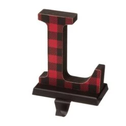 Glitzhome® Red Plaid Noel Stocking Holders, 4ct. -Christmas Designers Store D254154S 7