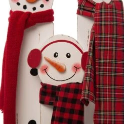 Glitzhome® 35" Wooden Snowman Family Porch Sign -Christmas Designers Store D254157S 6