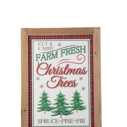 Glitzhome® 24" Wooden Christmas Trees Porch Sign -Christmas Designers Store D254158S 5