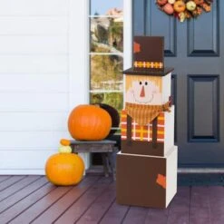 Glitzhome® 36" Double-Sided Snowman & Scarecrow Porch Décor 15 Glitzhome® 36" Double-Sided Snowman & Scarecrow Porch Décor -Christmas Designers Store D254161S 2