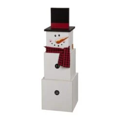 Glitzhome® 36" Double-Sided Snowman & Scarecrow Porch Décor 13 Glitzhome® 36" Double-Sided Snowman & Scarecrow Porch Décor -Christmas Designers Store D254161S 4