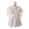 Glitzhome® 16" White Faux Fur Christmas Angel Tree Topper -Christmas Designers Store D254172S 1