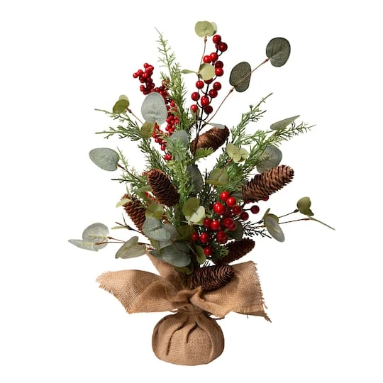 Glitzhome® Christmas Pine, Eucalyptus & Berry Tree 4 Glitzhome® Christmas Pine, Eucalyptus & Berry Tree - Image 2