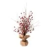 Glitzhome® Christmas Red Berry Table Tree 2 Glitzhome® Christmas Red Berry Table Tree -Christmas Designers Store D254177S 1