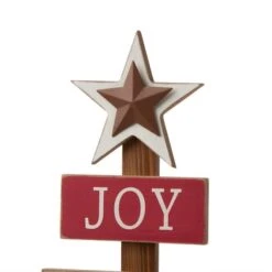 Glitzhome® 20" Wooden Christmas Tree Sign -Christmas Designers Store D254178S 4