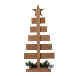 Glitzhome® 20" Wooden Christmas Tree Sign -Christmas Designers Store D254178S 6