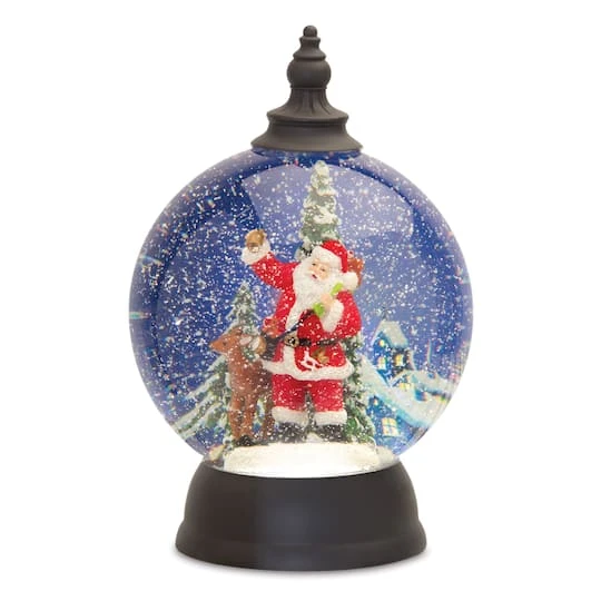 Melrose 9.25" Santa In Sleigh Scene Snow Globe 4 Melrose 9.25" Santa In Sleigh Scene Snow Globe - Image 2