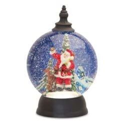 Melrose 9.25" Santa In Sleigh Scene Snow Globe